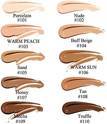 PHOERA Foundation,Flawless Soft Matte Liquid Foundation Oil Contro Concealer Durable Waterproof Full Coverage Foundation Makeup .(1 Pcs-103# Warm Peach)